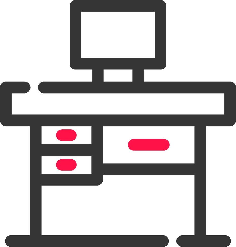 kantoor tafel creatief icoon ontwerp vector