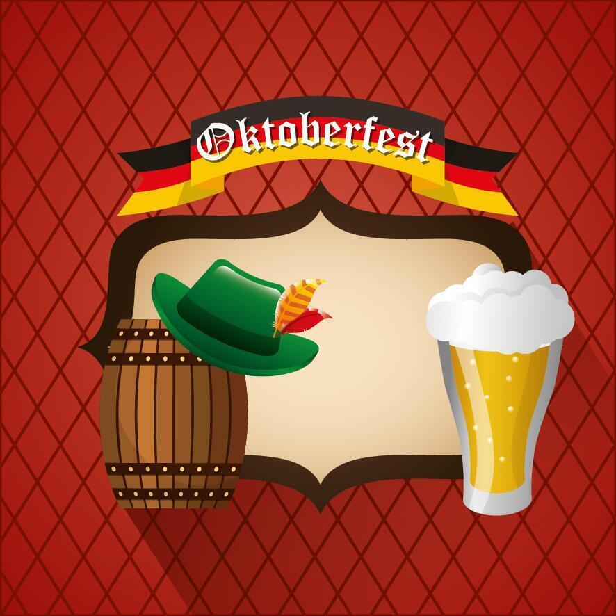 oktoberfest viering illustratie, bierfestival ontwerp vector