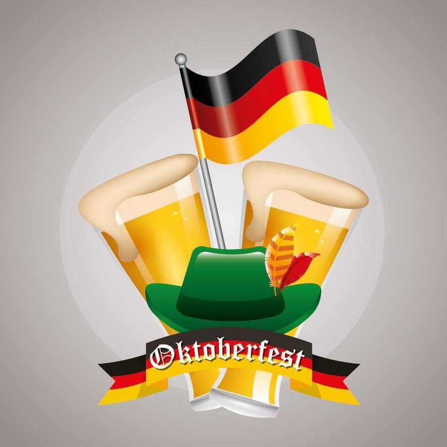 oktoberfest viering illustratie, bierfestival ontwerp vector