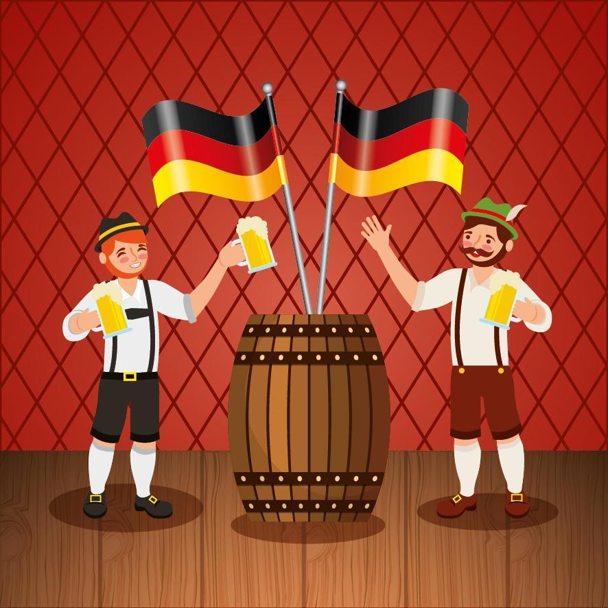 oktoberfest viering illustratie, bierfestival ontwerp vector