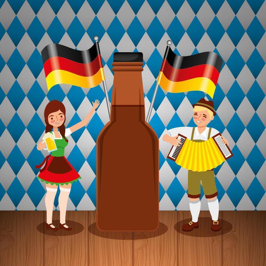 oktoberfest viering illustratie, bierfestival ontwerp vector