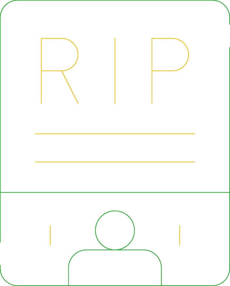 overlijdensbericht creatief icoon ontwerp vector