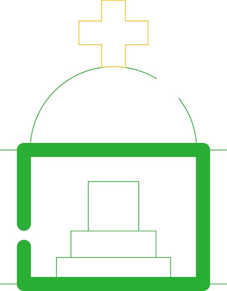 mausoleum creatief icoon ontwerp vector