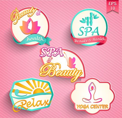 Set van spa en schoonheid vector