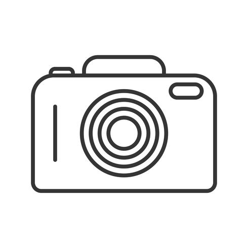 Cameralijn zwart pictogram vector