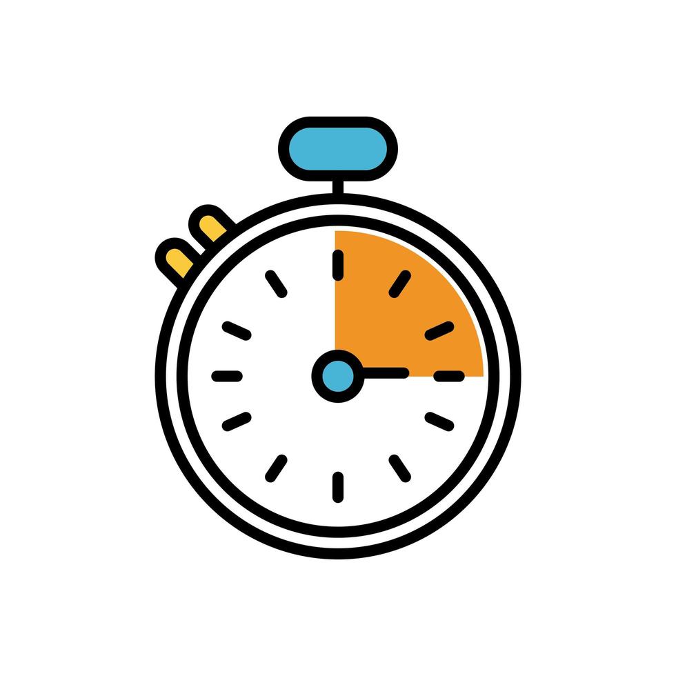 chronometer timer vullen stijlicoon vector