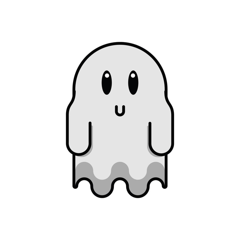 halloween spook zwevend karakter icoon vector