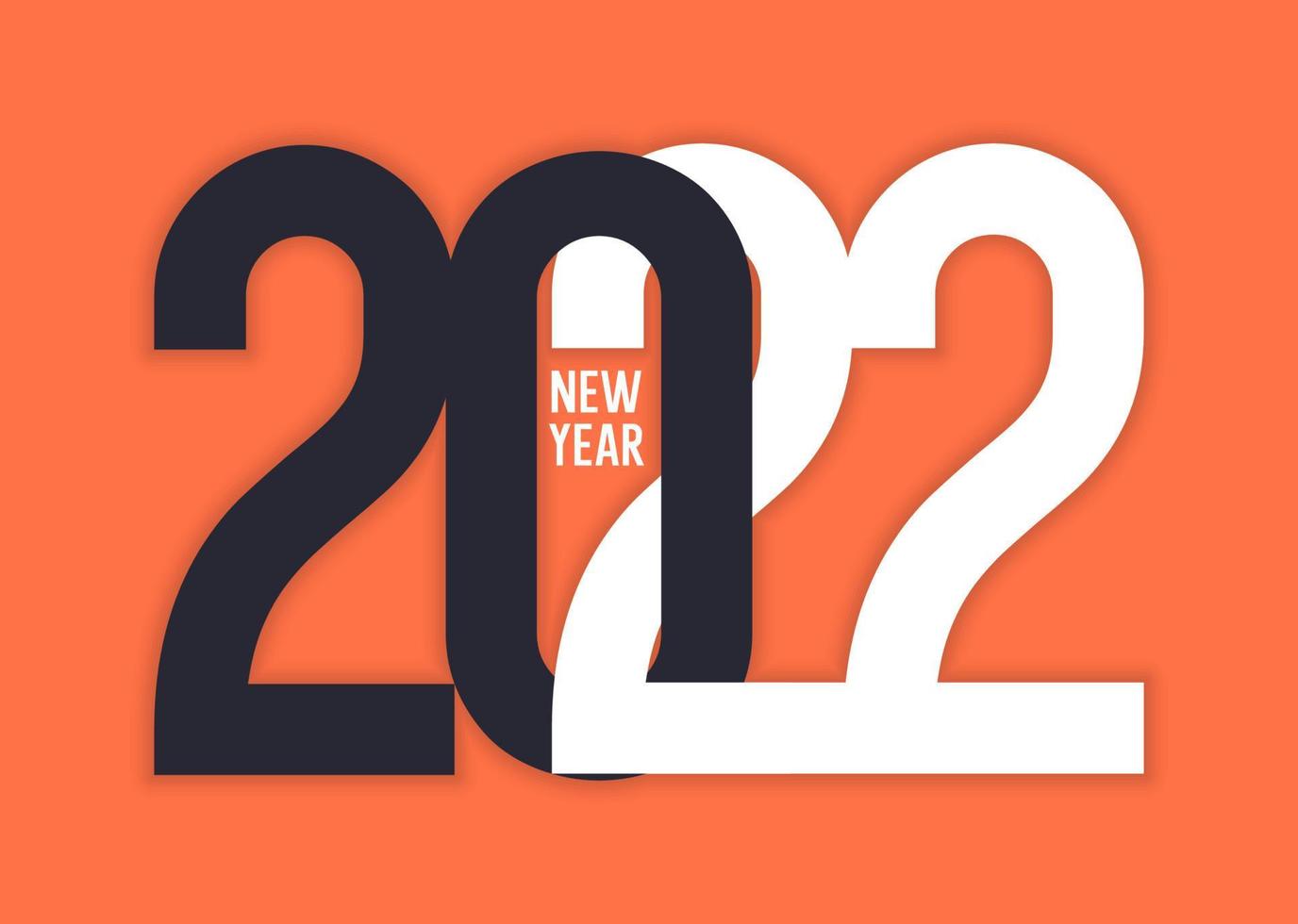 2022 nieuwjaar vector typografie