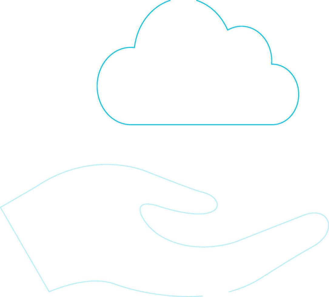 wolk in handen creatief icoon ontwerp vector