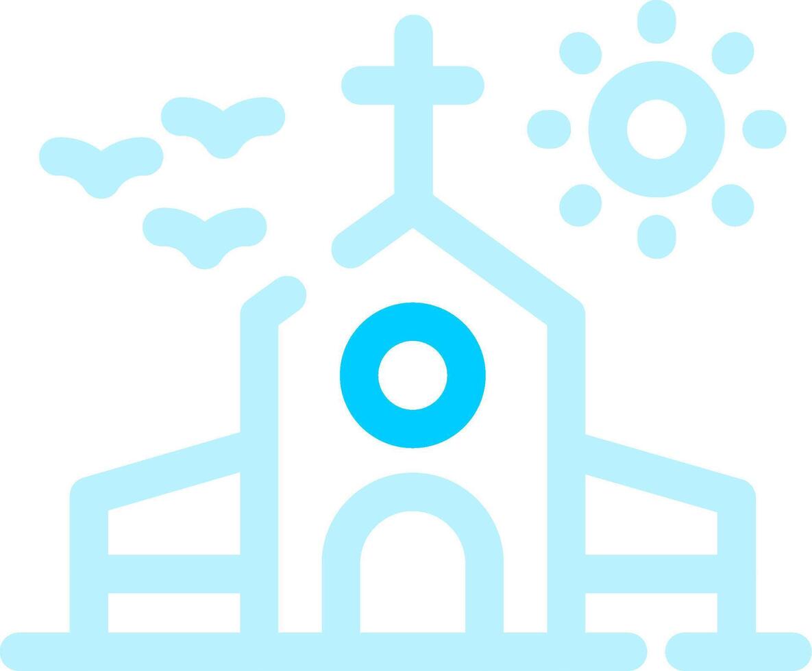 kerk creatief icoon ontwerp vector