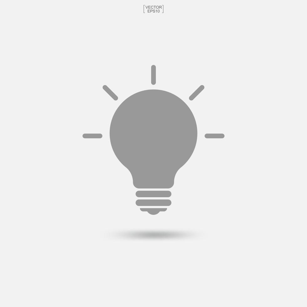 gloeilamp pictogram. lamp teken en symbool. vector. vector