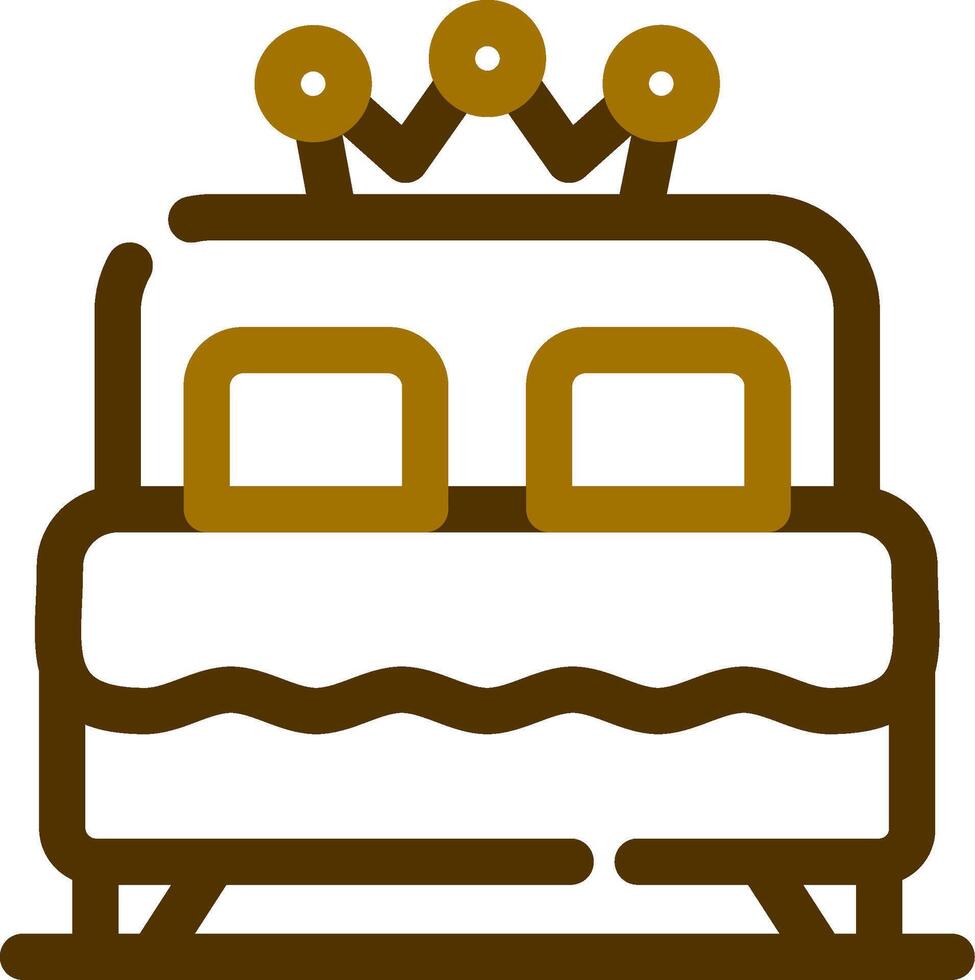 dubbele bed creatief icoon ontwerp vector