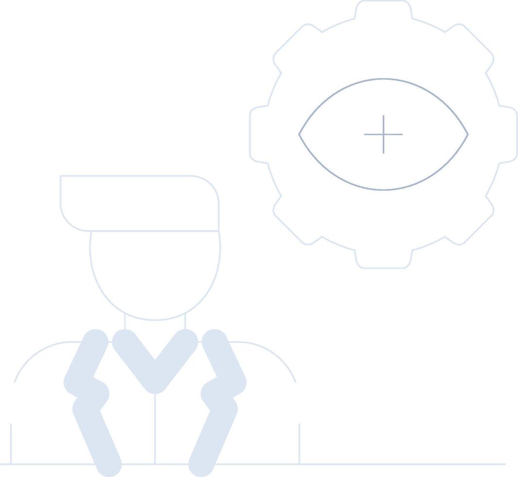 automatisch oog examen creatief icoon ontwerp vector