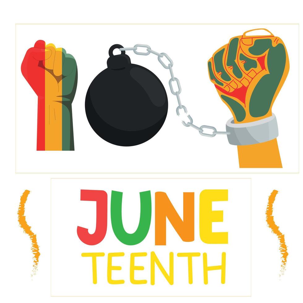 juneteenth onafhankelijkheid dag ontwerp vector