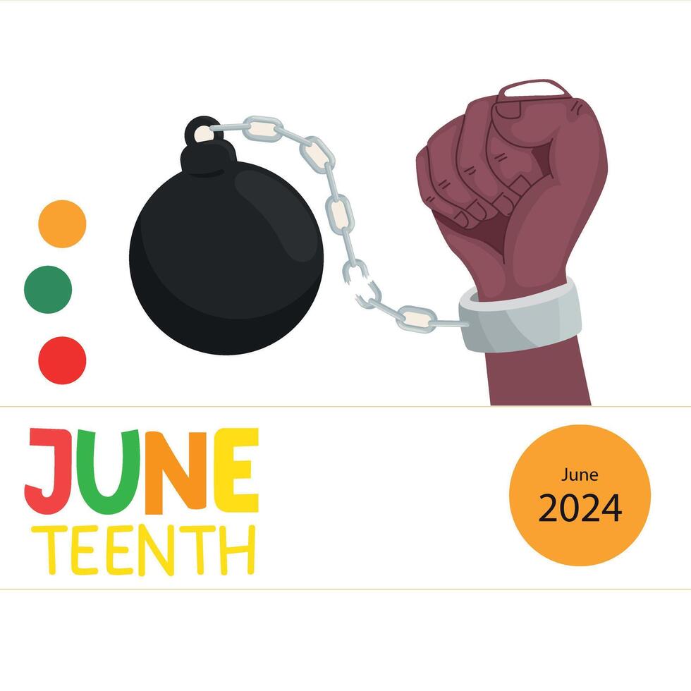 juneteenth onafhankelijkheid dag ontwerp vector