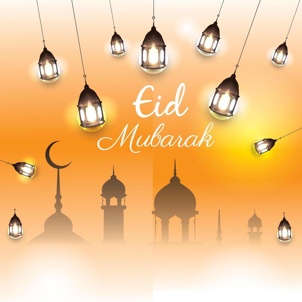 eid mubarak achtergrondontwerp vector