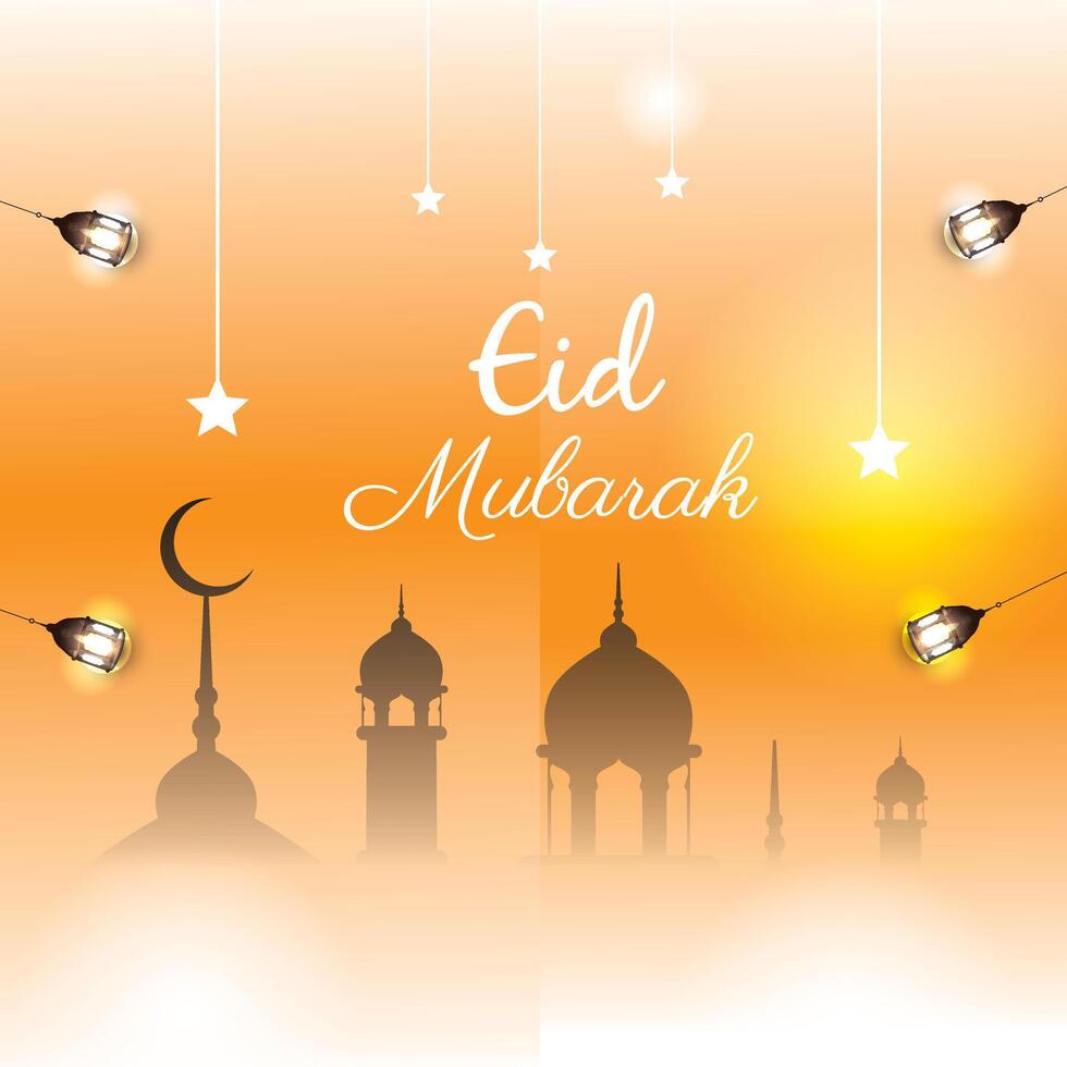 eid mubarak achtergrondontwerp vector