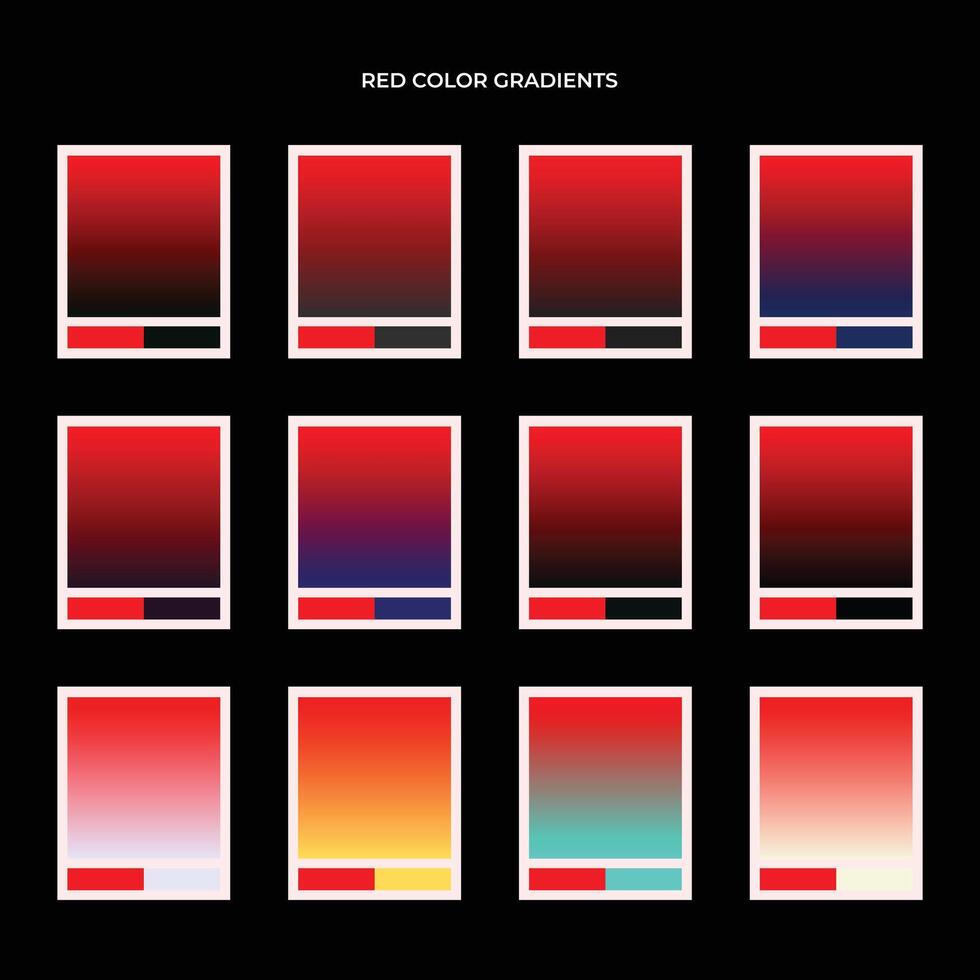vector verzameling van abstract rood kleur hellingen