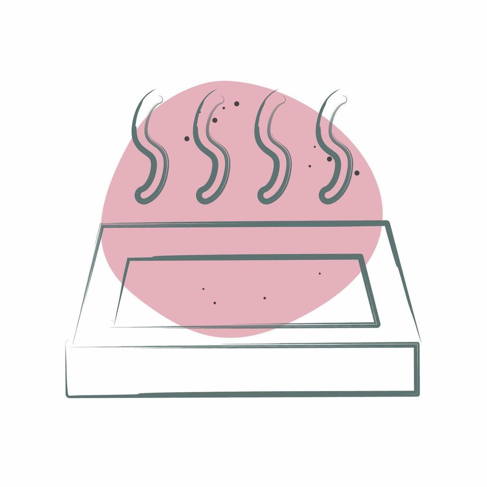 icoon onsen. verwant naar Japan symbool. kleur plek stijl. gemakkelijk ontwerp illustratie. vector