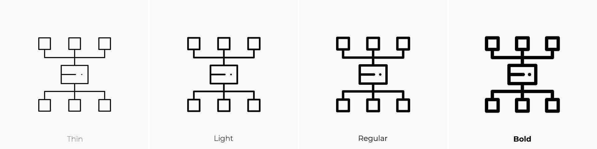 organisatie icoon. dun, licht, regelmatig en stoutmoedig stijl ontwerp geïsoleerd Aan wit achtergrond vector