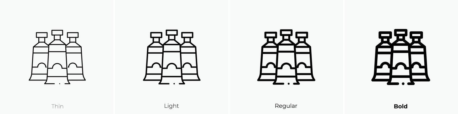 olie verf icoon. dun, licht, regelmatig en stoutmoedig stijl ontwerp geïsoleerd Aan wit achtergrond vector