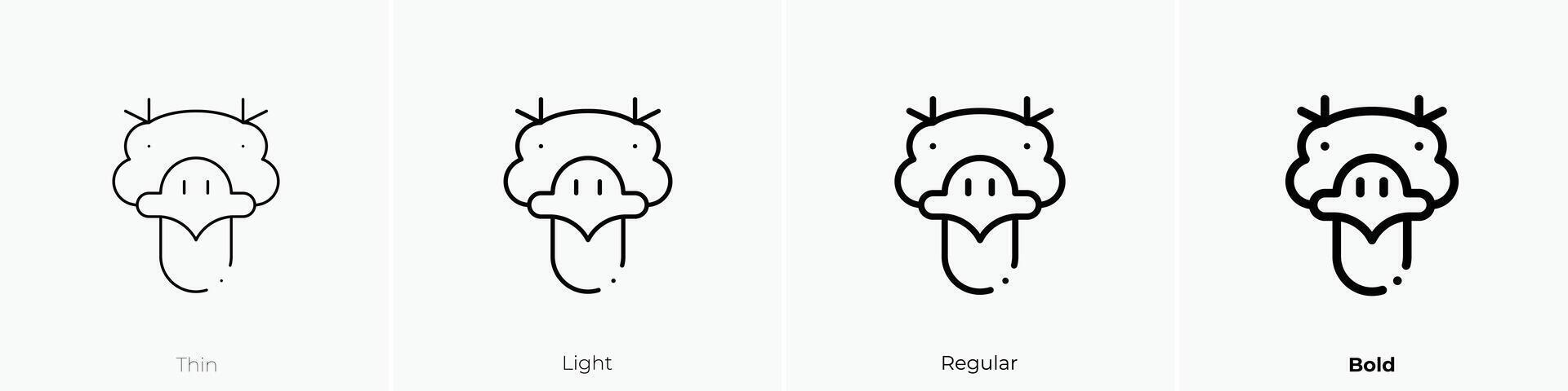 struisvogel icoon. dun, licht, regelmatig en stoutmoedig stijl ontwerp geïsoleerd Aan wit achtergrond vector