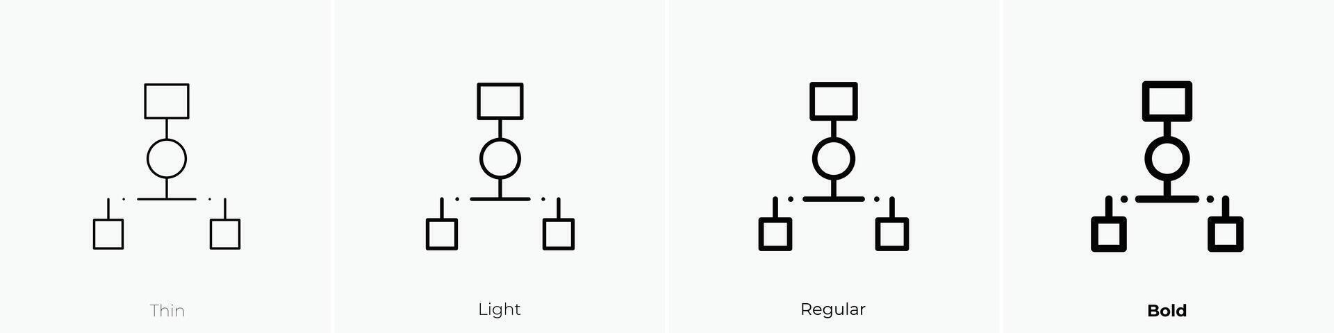 organisatie icoon. dun, licht, regelmatig en stoutmoedig stijl ontwerp geïsoleerd Aan wit achtergrond vector