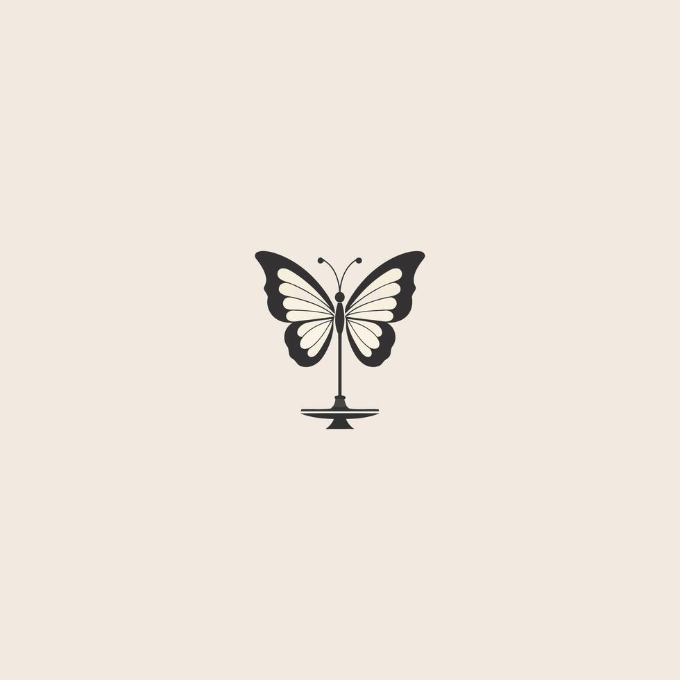 ai gegenereerd balans vlinder vector logo ontwerp