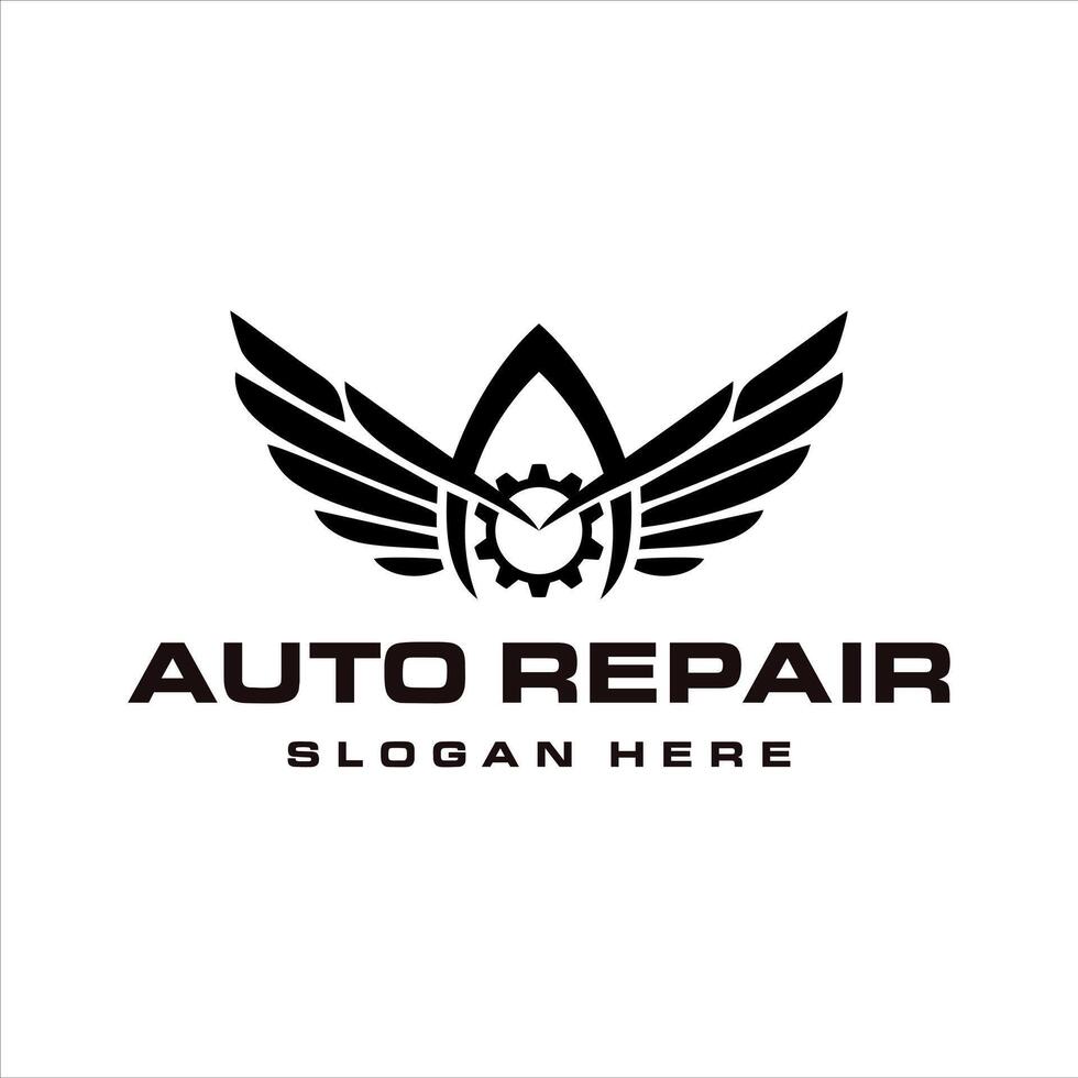 auto reparatie en onderhoud logo ontwerp vector