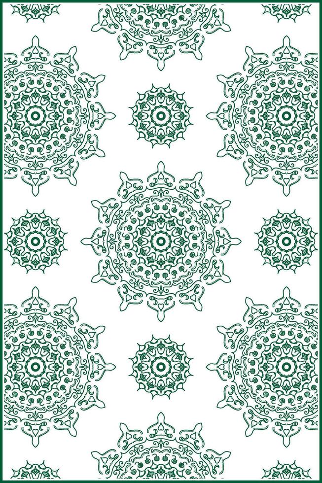 mooi mandala vorm met uniek groen dominant kleur vector