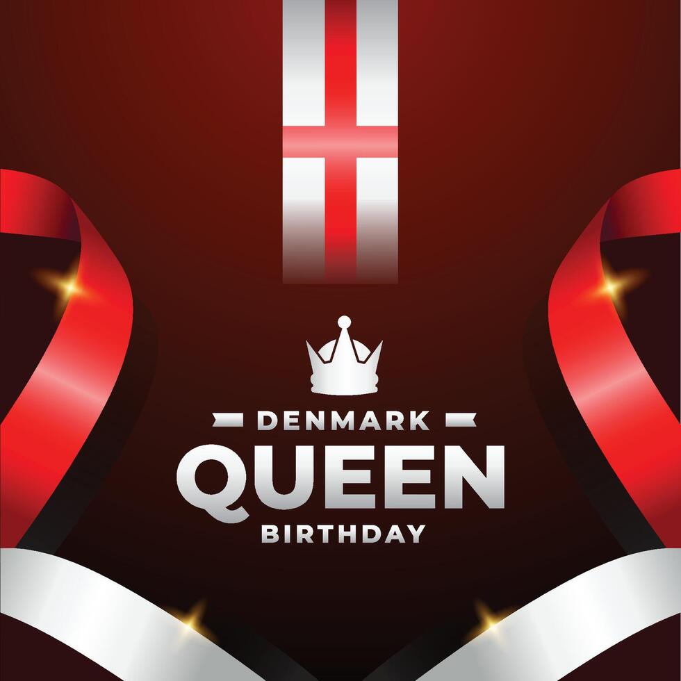 Denemarken koningin verjaardag ontwerp illustratie verzameling vector