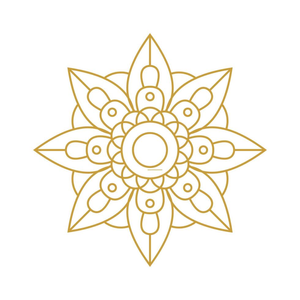 mandala bruiloft ornament goud vector ontwerp