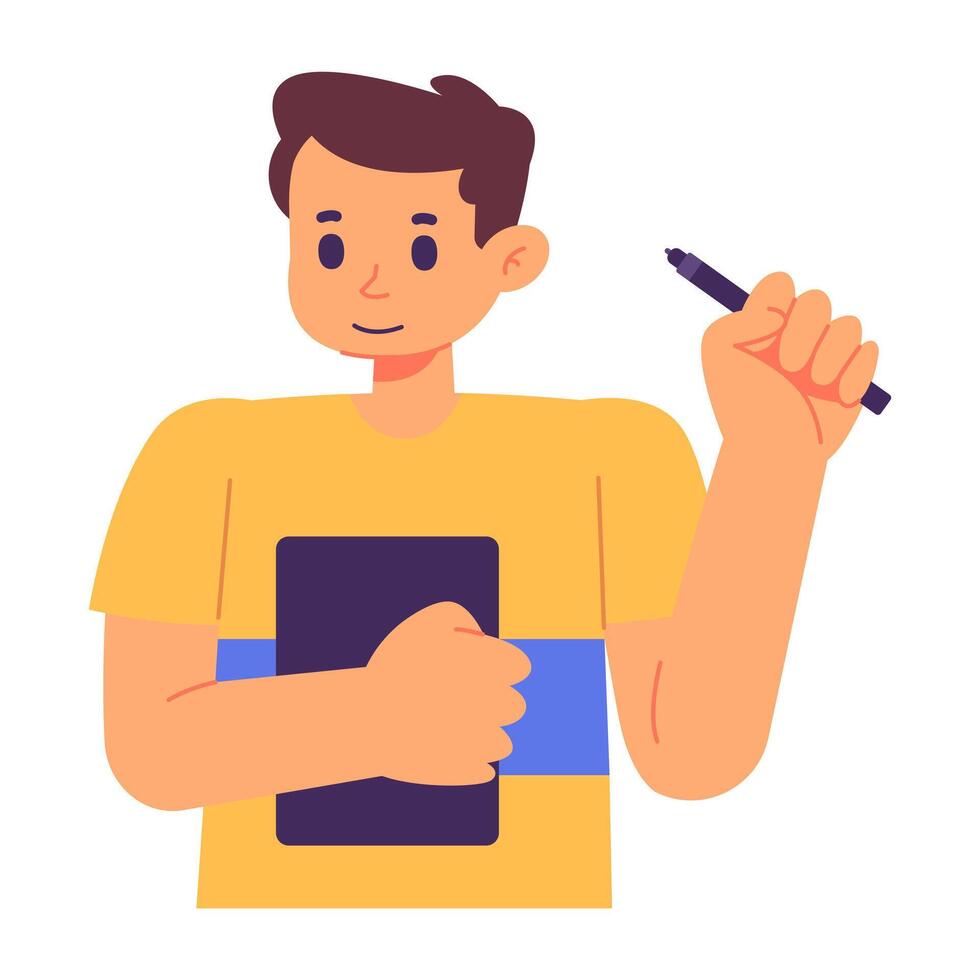 vector illustratie van grafisch ontwerper avatar