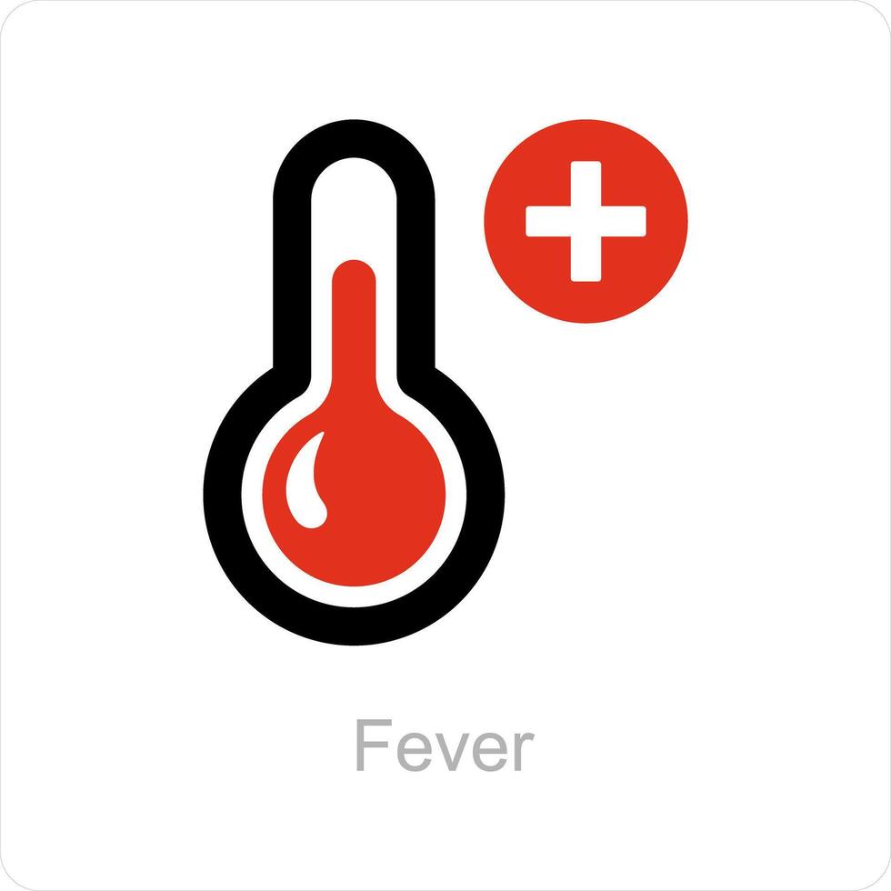 koorts en temperatuur icoon concept vector