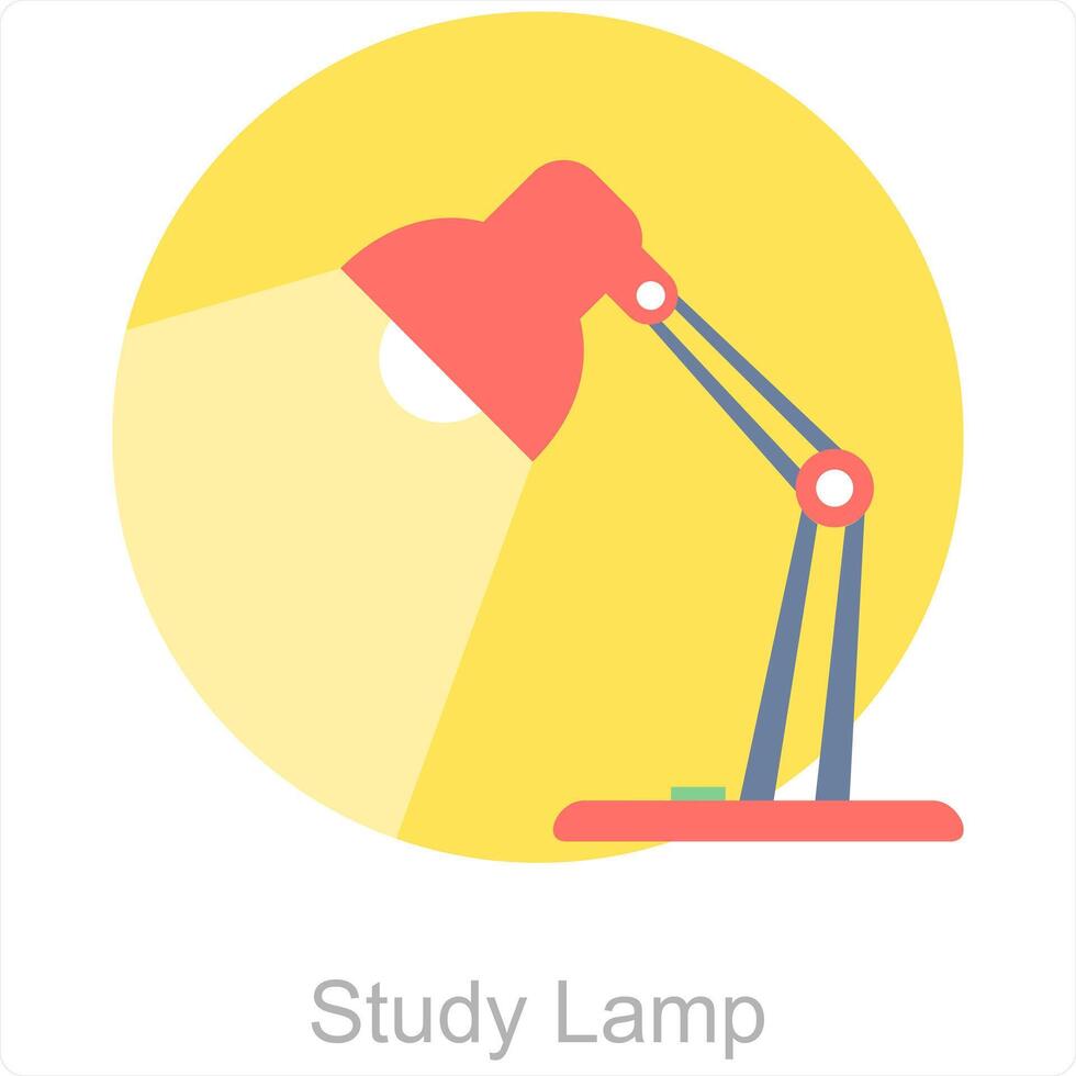 studie lamp en studie icoon concept vector