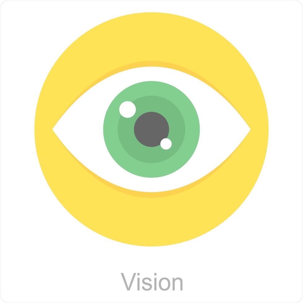 visie en visie icoon concept vector