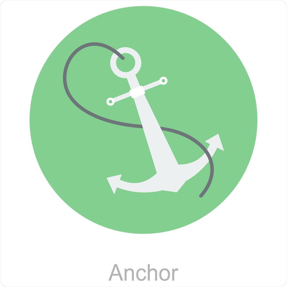 anker en nautische icoon concept vector