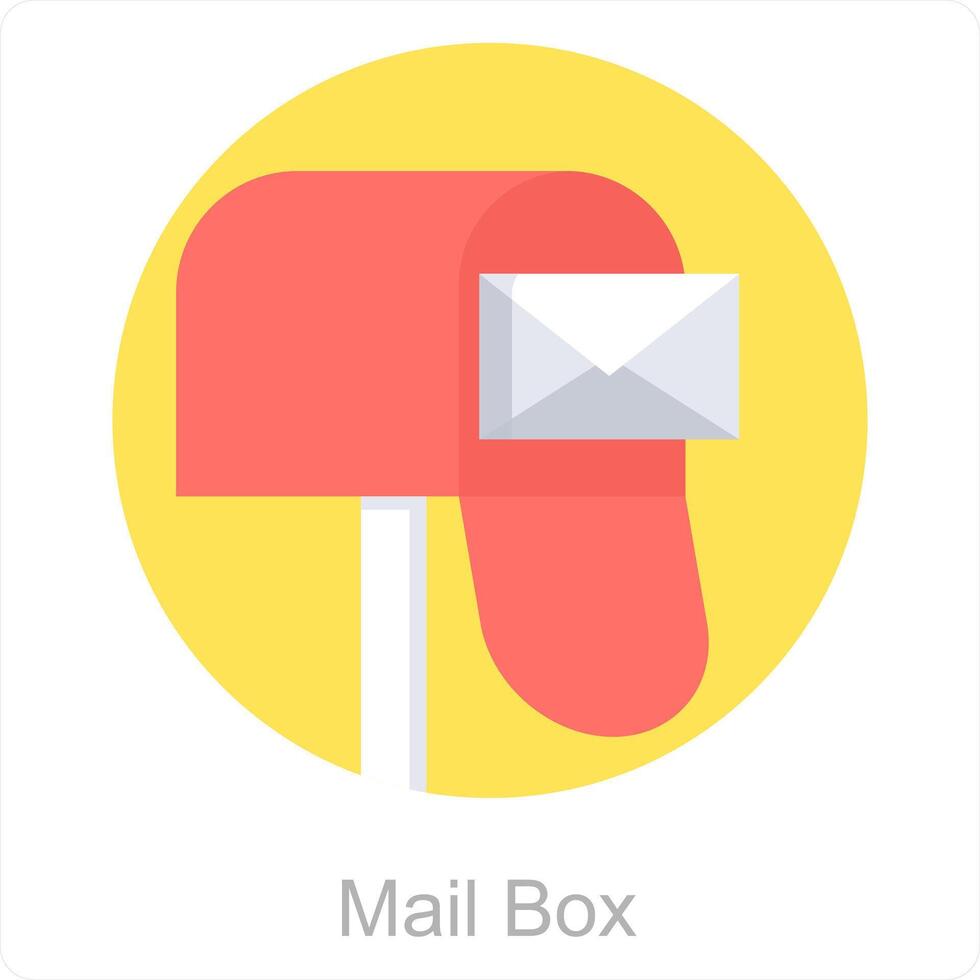 mail doos en post icoon concept vector