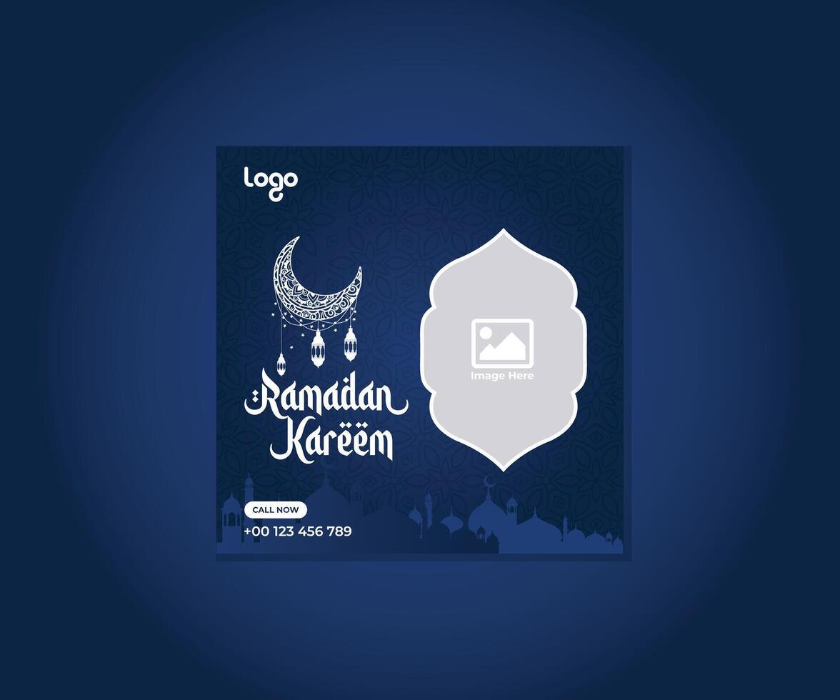 Ramadan sociaal media post ontwerp sjabloon vector