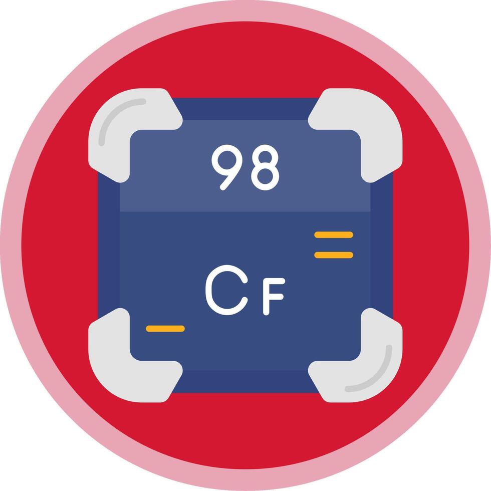 californium vlak multi cirkel icoon vector