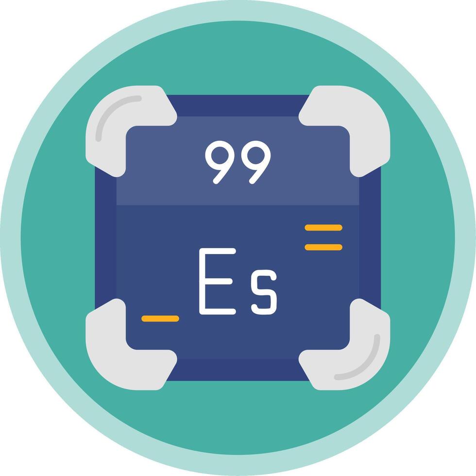 einsteinium vlak multi cirkel icoon vector