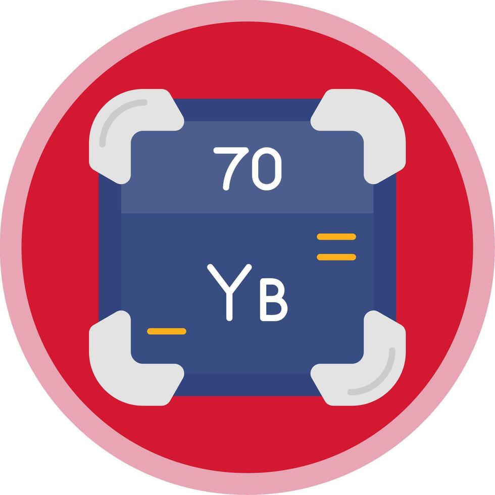 ytterbium vlak multi cirkel icoon vector