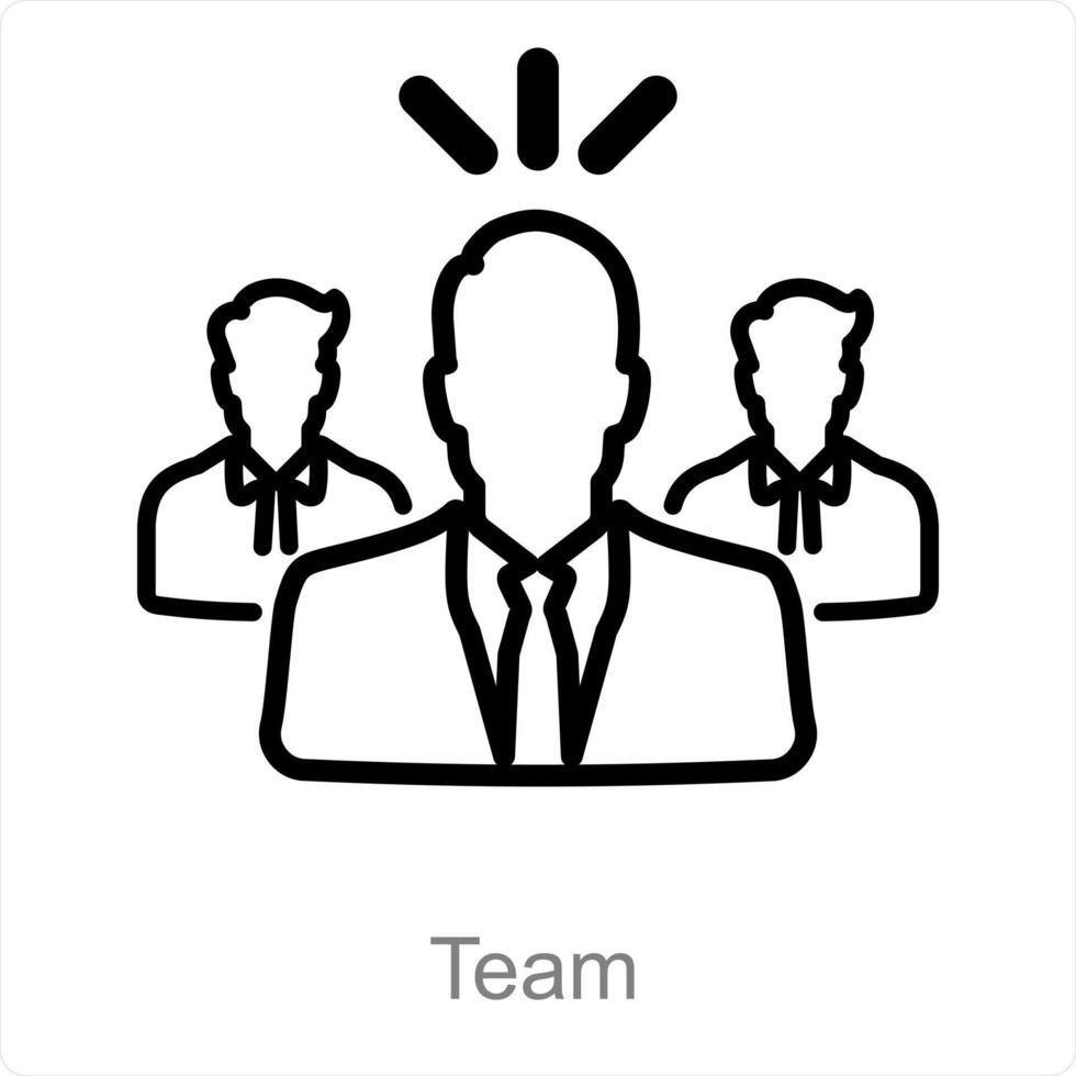 team en eenheid icoon concept vector