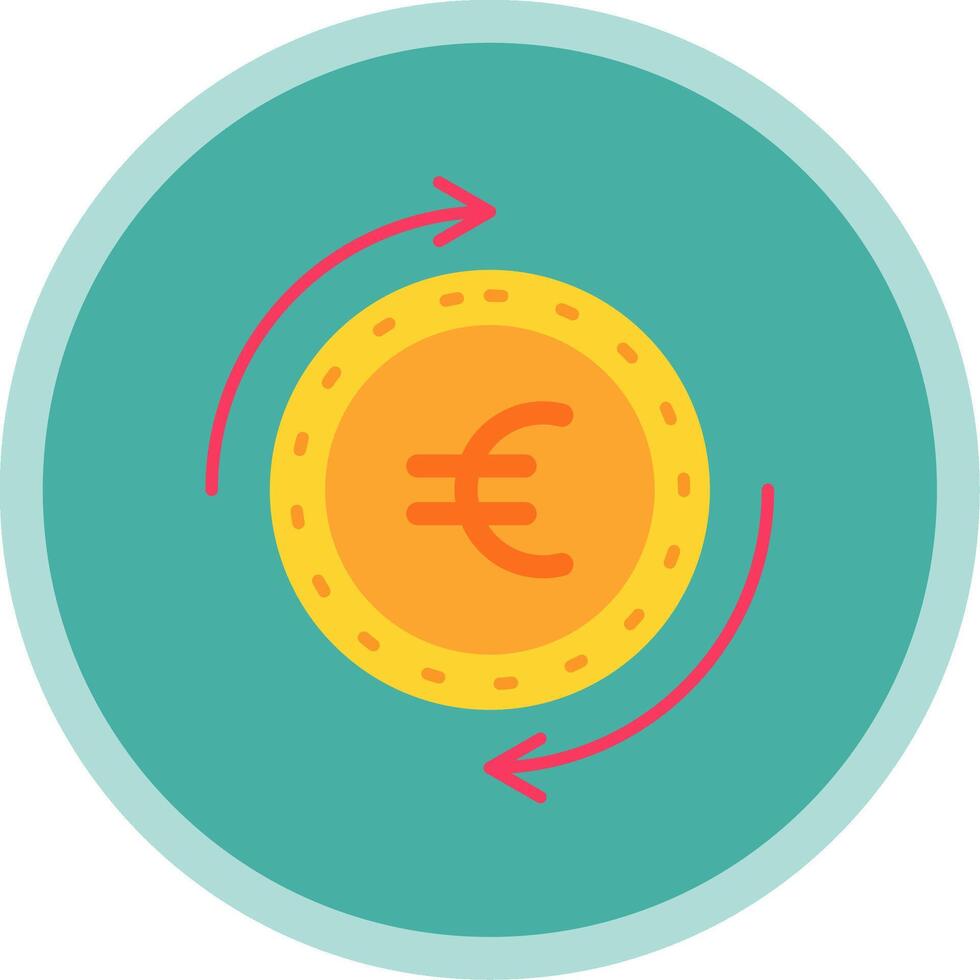 euro vlak multi cirkel icoon vector
