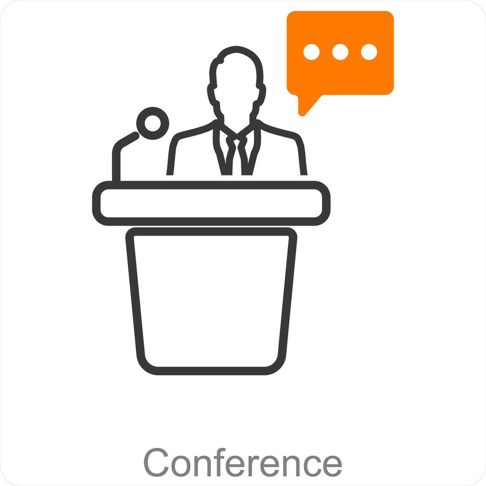 conferentie en vergadering icoon concept vector