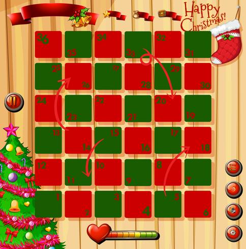 Kerstthema spel met rood en groen vector