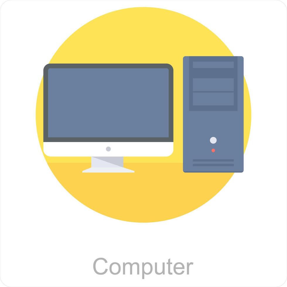 computer en apparaat icoon concept vector