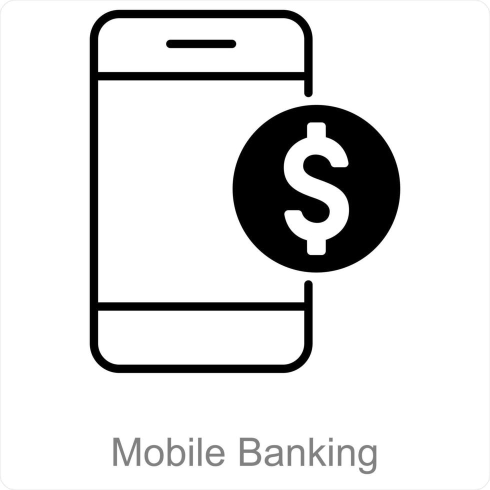 mobiel bank en transactie icoon concept vector