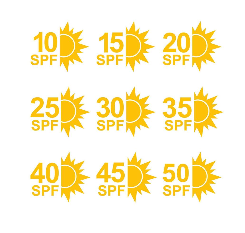 spf 50 icoon. zon bescherming vector