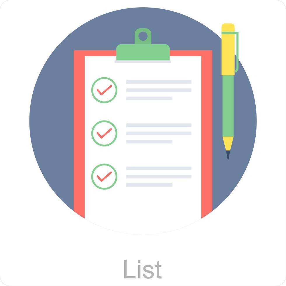 lijst en checklist icoon concept vector